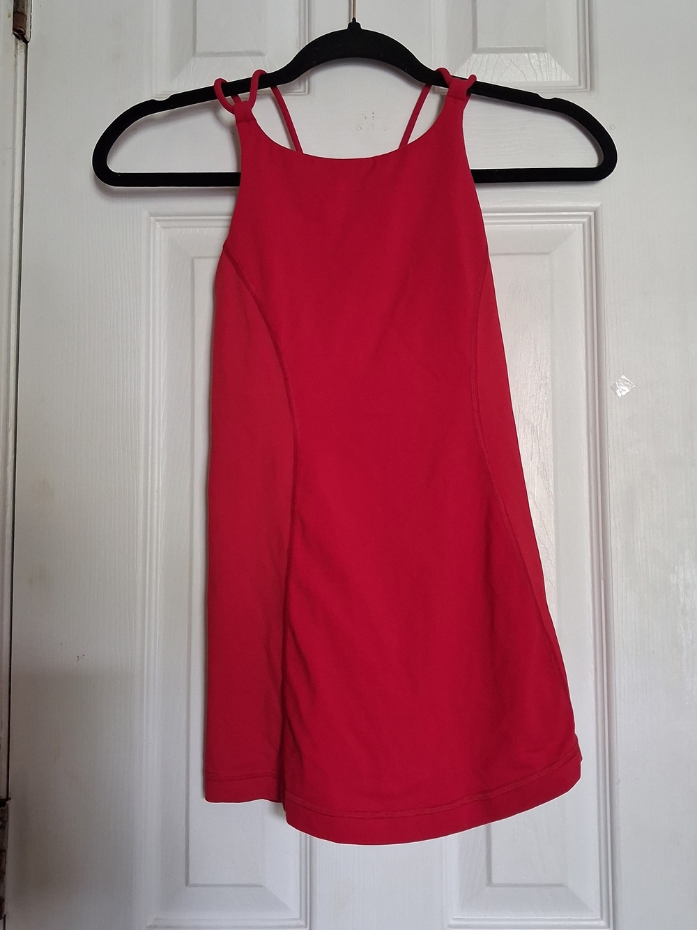Lululemon Red Scoop Neck Strappy Back Tank Top Size 6